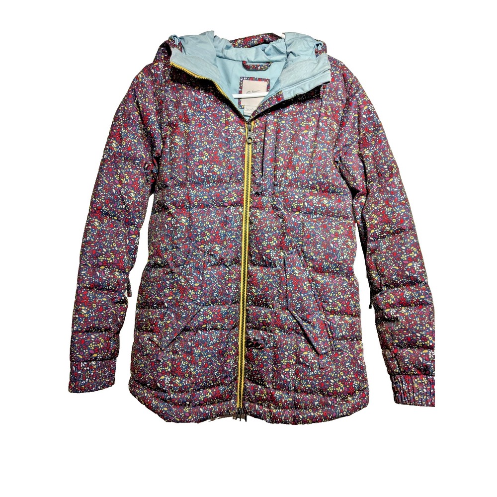 Nike 6.0 Floral Pattern Snowboard Jacket Womens Sz: M Hooded Goose Down Fill EUC